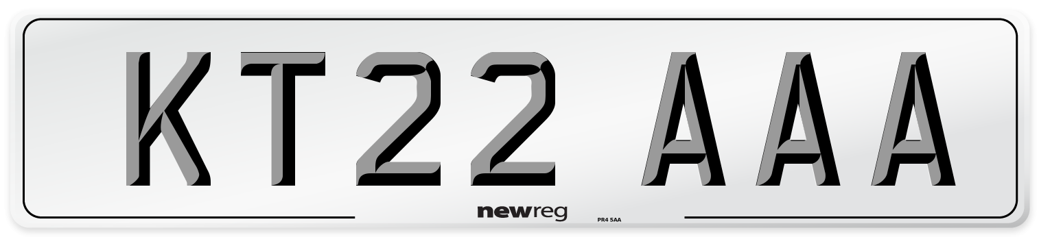 KT22 AAA Number Plate from New Reg